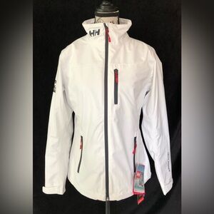 Helly Hansen Women’s Waterproof Windproof Crew Jacket White Size Medium NEW